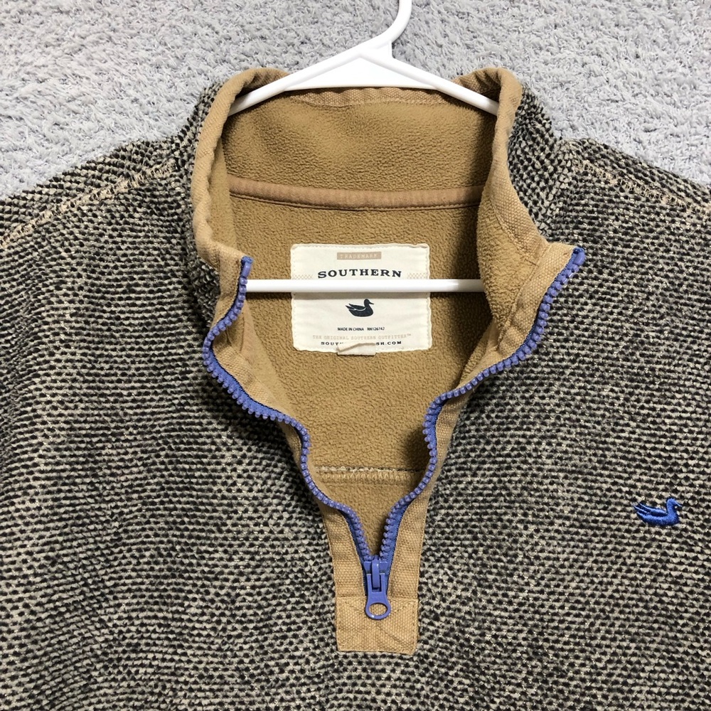 Southern Marsh Men Highland Alpaca Pullover Size XL Quarter Zip Mock Neck Winter - Picture 9 of 16
